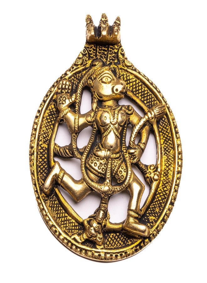 Plus Value Sankat Mochan Bahubali Hanuman Murti Statue Wall Hanging for Vastu Yantra Home, Office South | South-West Main Door Protection (12cm x 10cm) - Image 1